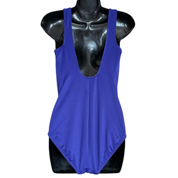 MiracleSuit Blue & Purple Tropical Print One Piece Swimsuit Women's Size 12 - Picture 5 of 11